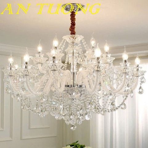  đèn chùm tân cổ điển trang trí phòng khách tân cổ điển 026 