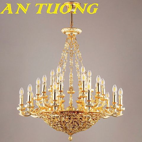  đèn chùm tân cổ điển trang trí phòng khách tân cổ điển 033 