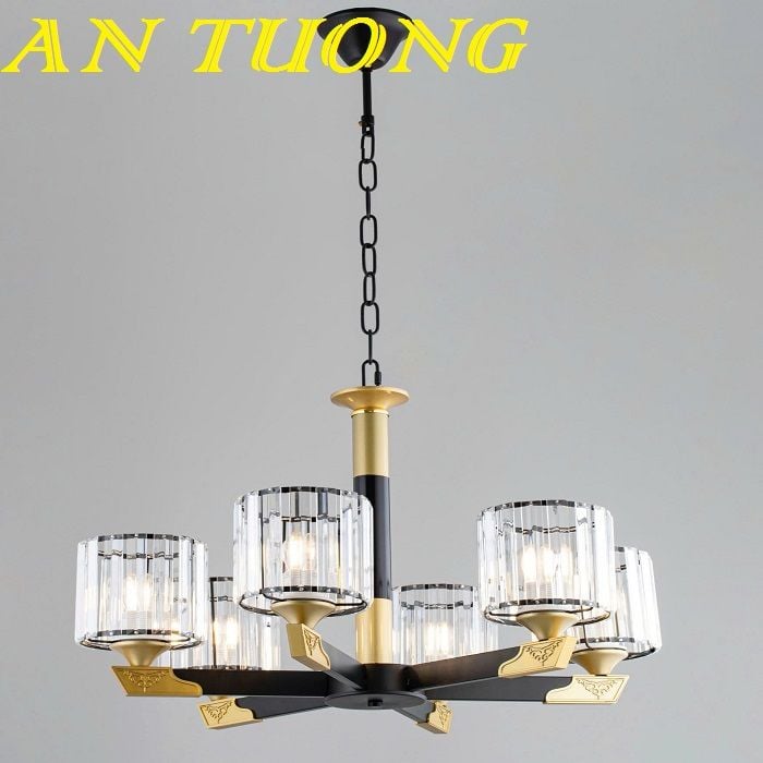 đèn chùm tân cổ điển trang trí phòng khách tân cổ điển 035