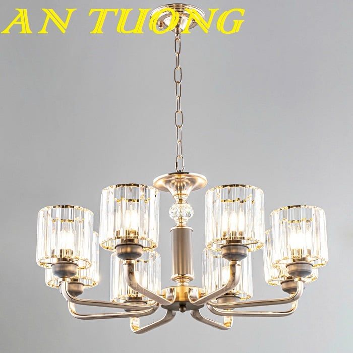 đèn chùm tân cổ điển trang trí phòng khách tân cổ điển 041