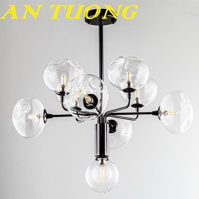 đèn chùm tân cổ điển trang trí phòng khách tân cổ điển 042
