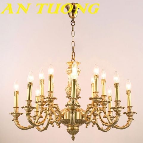  đèn chùm tân cổ điển trang trí phòng khách tân cổ điển 050 
