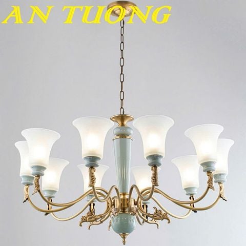  đèn chùm tân cổ điển trang trí phòng khách tân cổ điển 053 