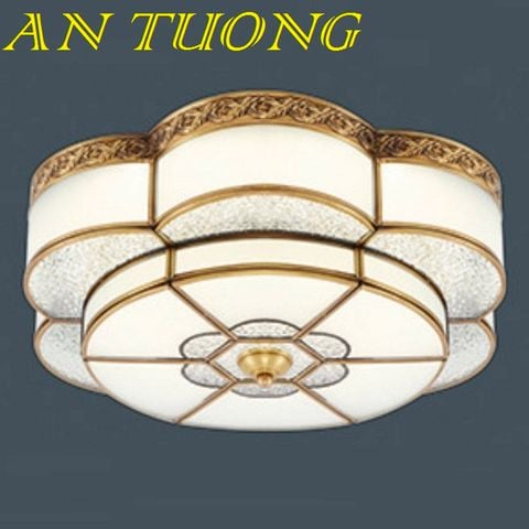  đèn đồng ốp trần trang trí ban công cổ điển, tân cổ điển 03 size 430mm 