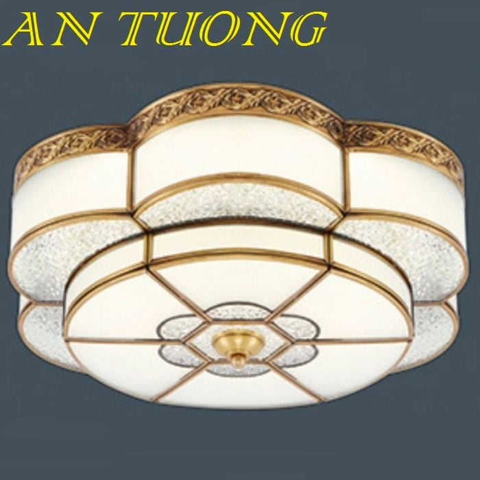 đèn đồng ốp trần trang trí ban công cổ điển, tân cổ điển 04 size 530mm