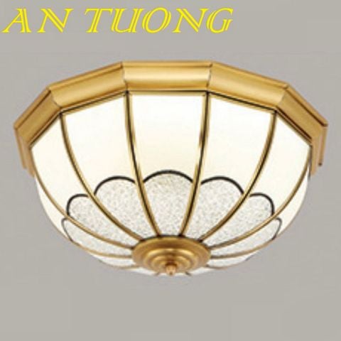  đèn đồng ốp trần trang trí ban công cổ điển, tân cổ điển 05 size 330mm 