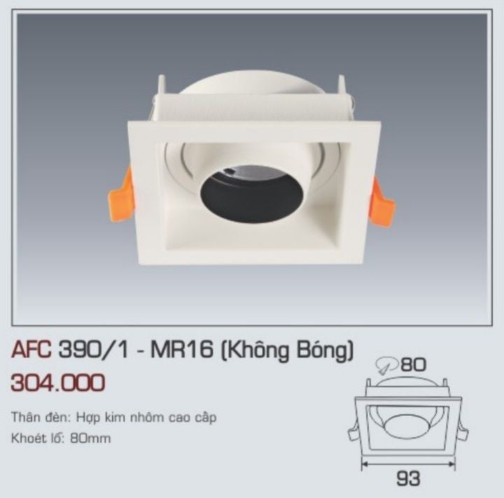 Đèn led âm trần anfaco afc 3901