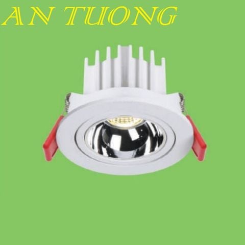  đèn led âm trần chiếu điểm 10w, viền trắng, thân trắng, vỏ trắng 