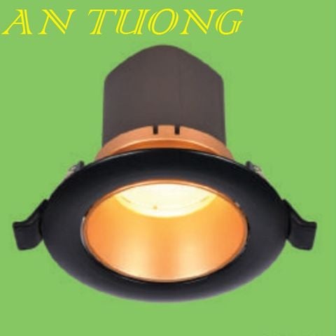  đèn led âm trần chiếu điểm 7w, viền đen, thân đen, vỏ đen 