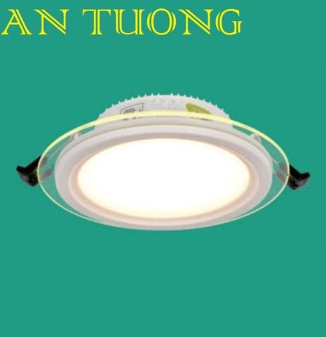  đèn led âm trần mặt kính 12w, mặt kiếng 12w 