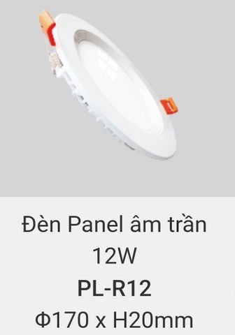  Đèn led âm trần vinaled 12w PL R12 