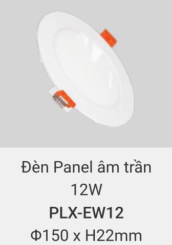  Đèn led âm trần vinaled 12w PLX EW12 