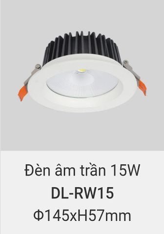  Đèn led âm trần vinaled 15w DL RW15 
