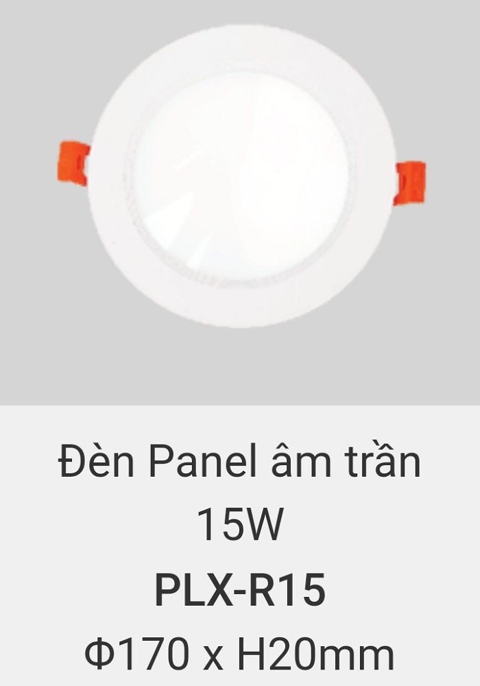 Đèn led âm trần vinaled 15w PLX R15