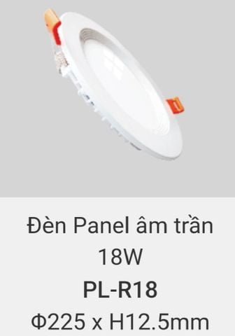  Đèn led âm trần vinaled 18w PL R18 