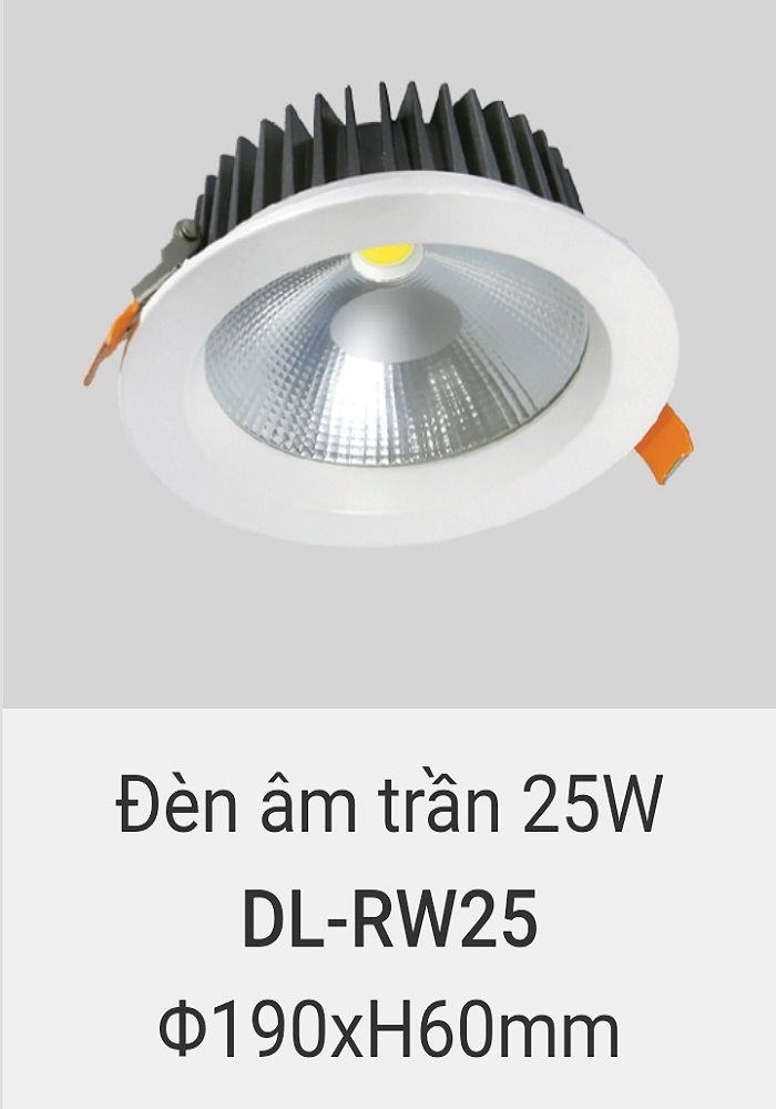 Đèn led âm trần vinaled 25w DL RW25