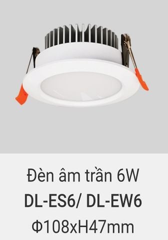  Đèn led âm trần vinaled 6w DL ES6 , DL EW6 