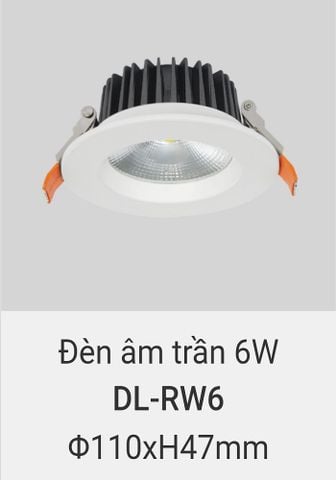  Đèn led âm trần vinaled 6w DL RW6 