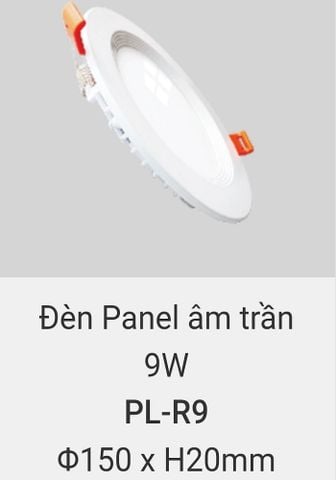  Đèn led âm trần vinaled 9w PL R9 