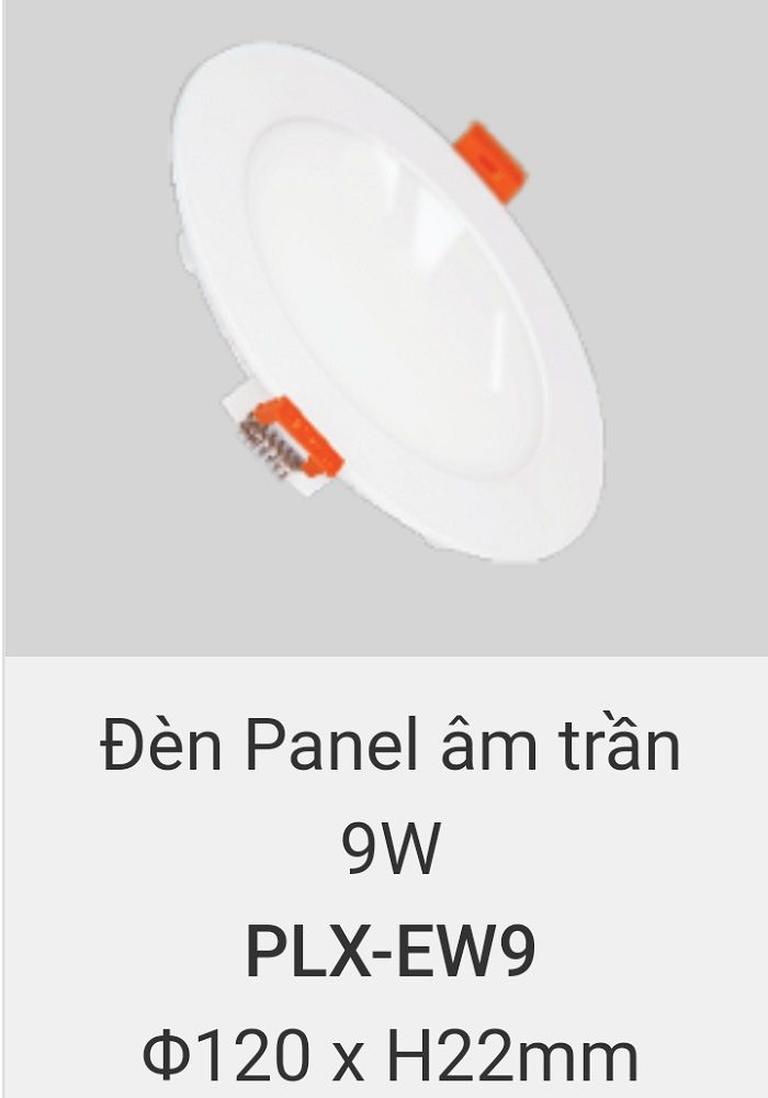 Đèn led âm trần vinaled 9w PLX EW9