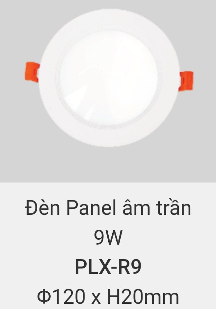 Đèn led âm trần vinaled 9w PLX R9