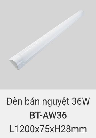  Đèn led bán nguyệt vinaled 1m2 36w BT AW36 