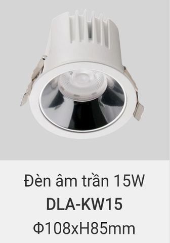  Đèn led downlight âm trần vinaled 15w DLA KW15 