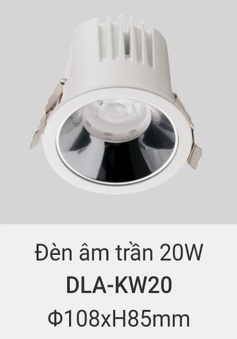  Đèn led downlight âm trần vinaled 20w DLA KW20 