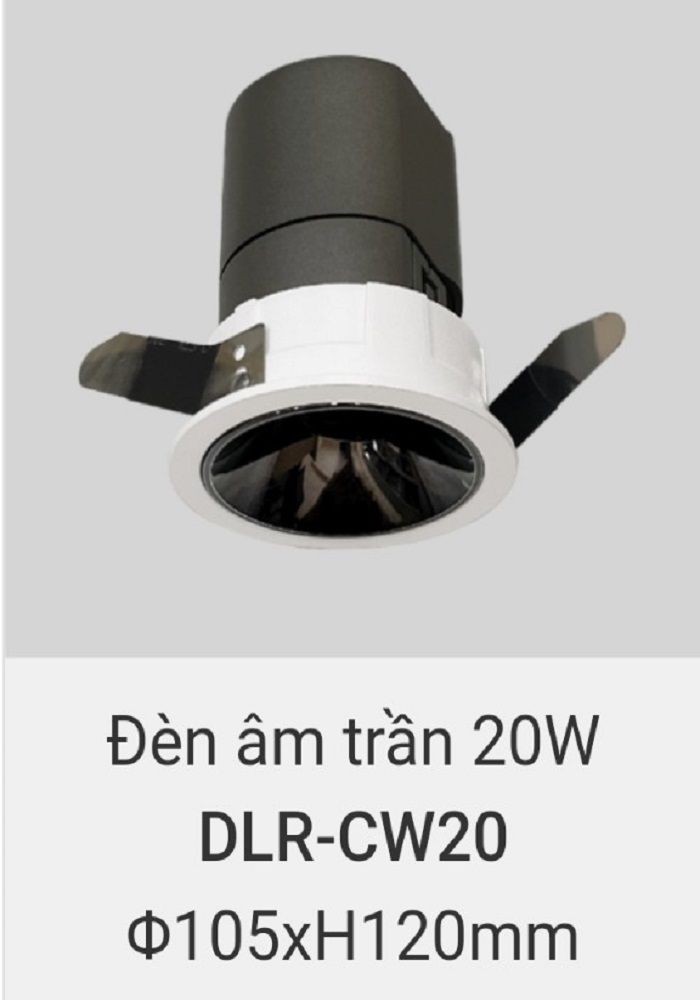 Đèn led downlight âm trần vinaled 20w DLR CW20