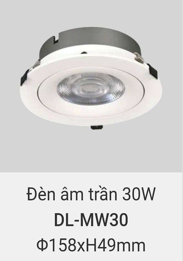 Đèn led downlight âm trần vinaled 30w DL MW30