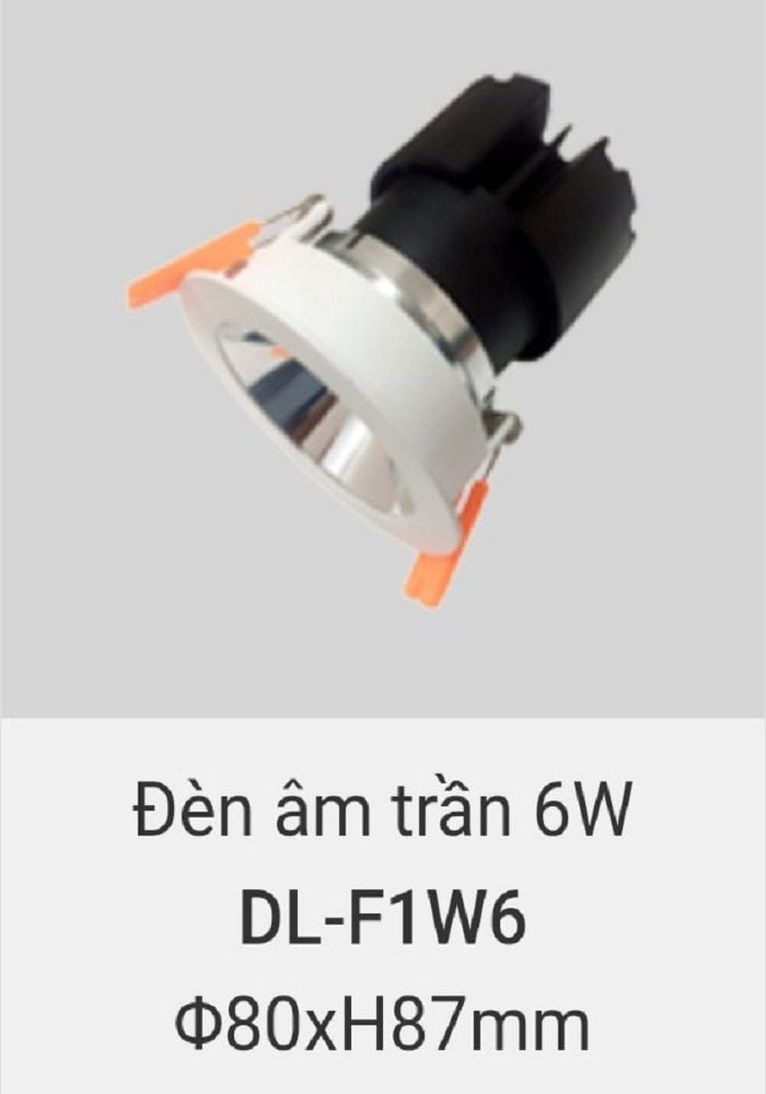 Đèn led downlight âm trần vinaled 6w DL F1W6
