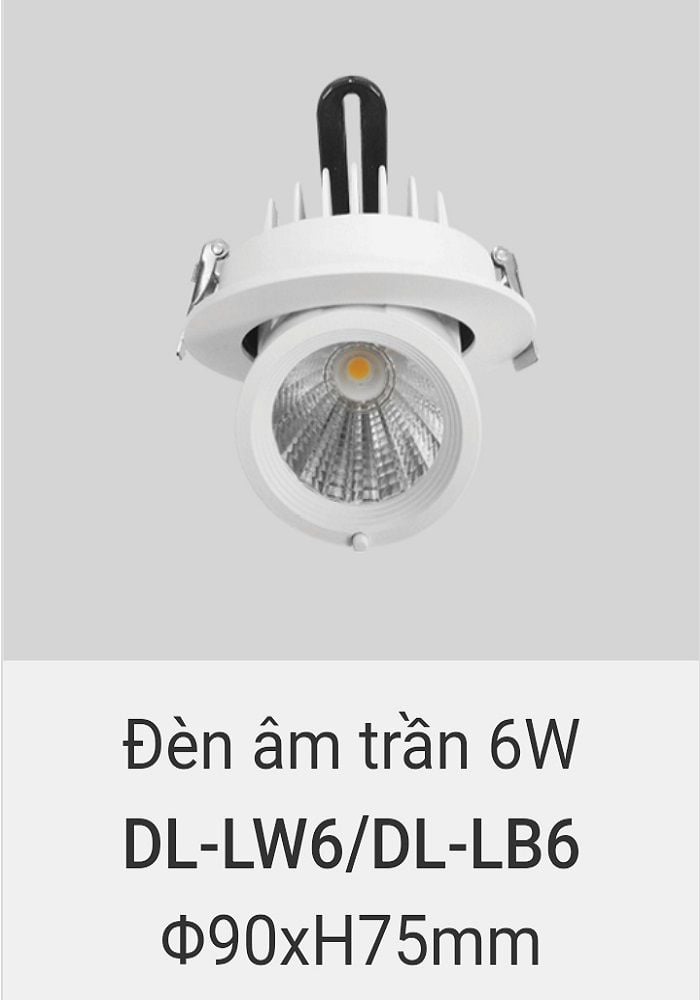 Đèn led downlight âm trần vinaled 6w DL LW6 , DL LB6