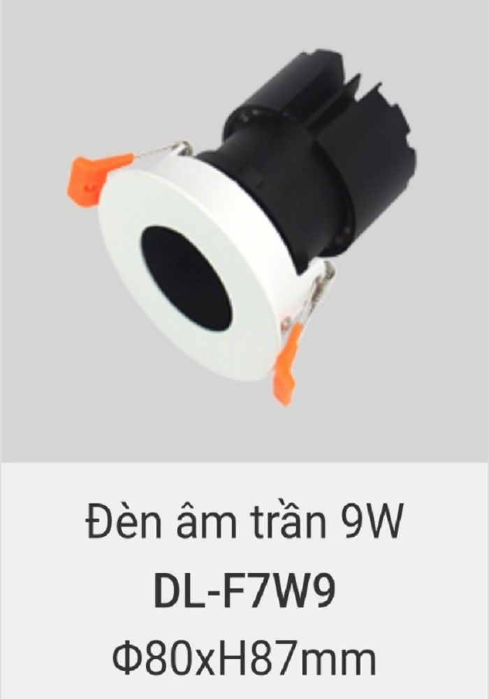 Đèn led downlight âm trần vinaled 9w DL F7W9