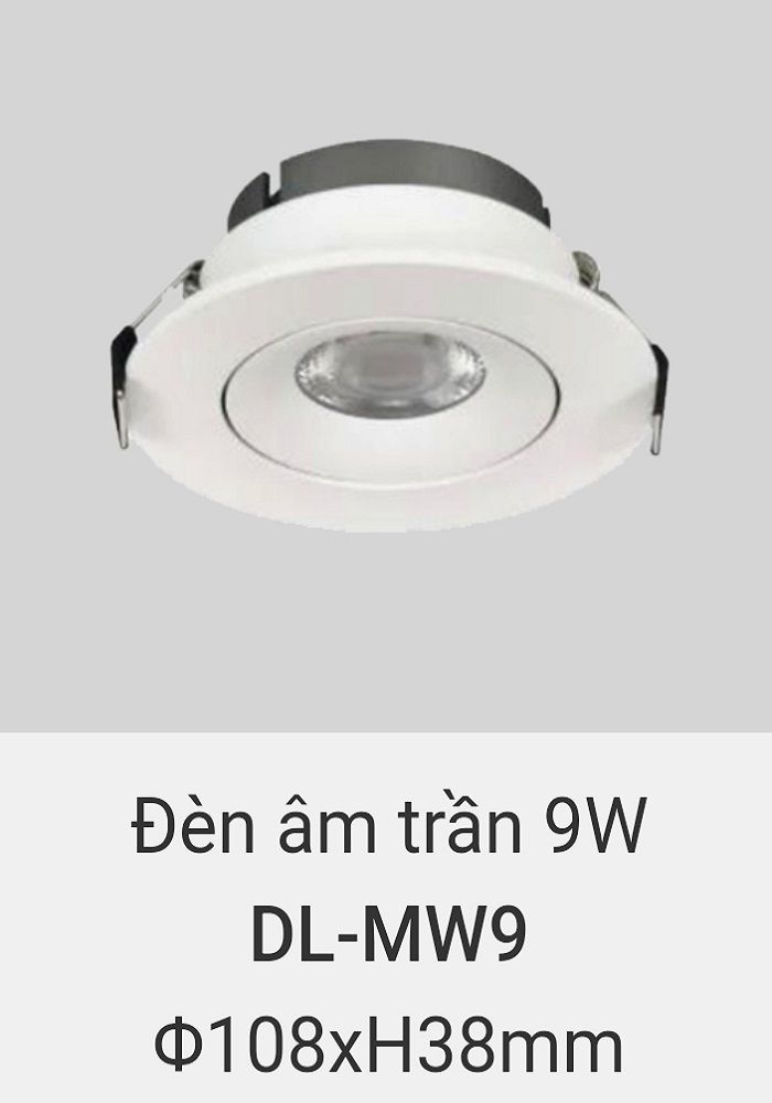 Đèn led downlight âm trần vinaled 9w DL MW9