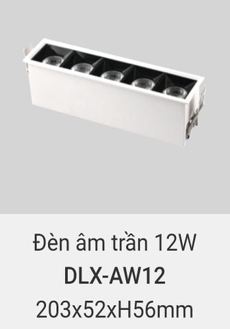  Đèn led downlight âm trần vuông vinaled 12w DLX AW12 