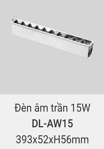  Đèn led downlight âm trần vuông vinaled 15w DL AW15 