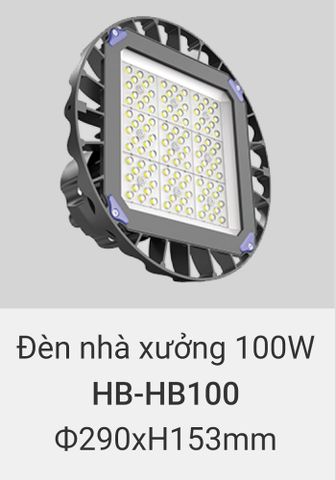  Đèn led nhà xưởng chống thấm IP65 vinaled 100w HB HB100 