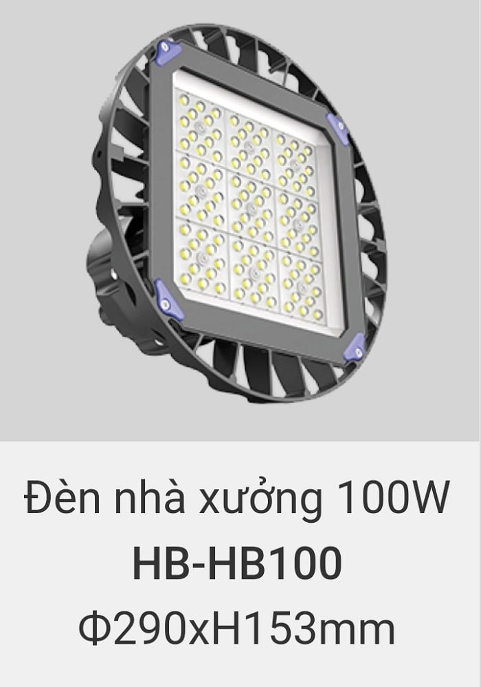 Đèn led nhà xưởng chống thấm IP65 vinaled 100w HB HB100