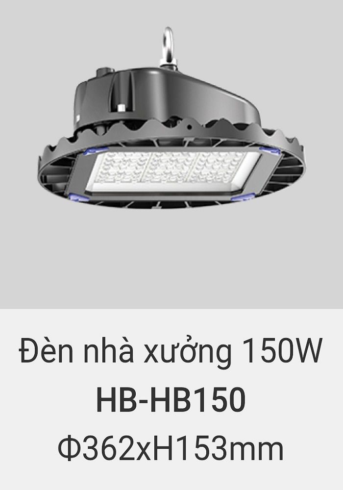 Đèn led nhà xưởnG chống thấm IP65 vinaled 150w HB HB150