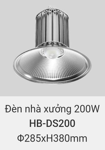  Đèn led nhà xưởng vinaled 200w HB DS200 