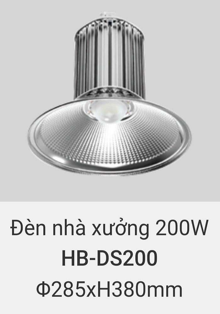 Đèn led nhà xưởng vinaled 200w HB DS200