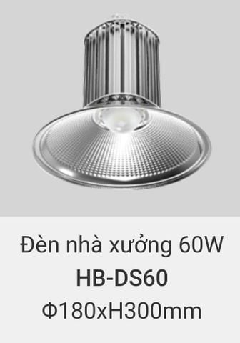  Đèn led nhà xưởng vinaled 60w HB DS60 