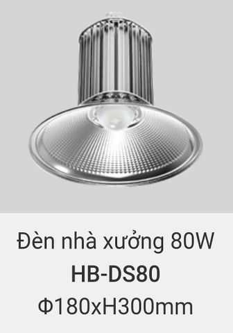  Đèn led nhà xưởng vinaled 80w HB DS80 