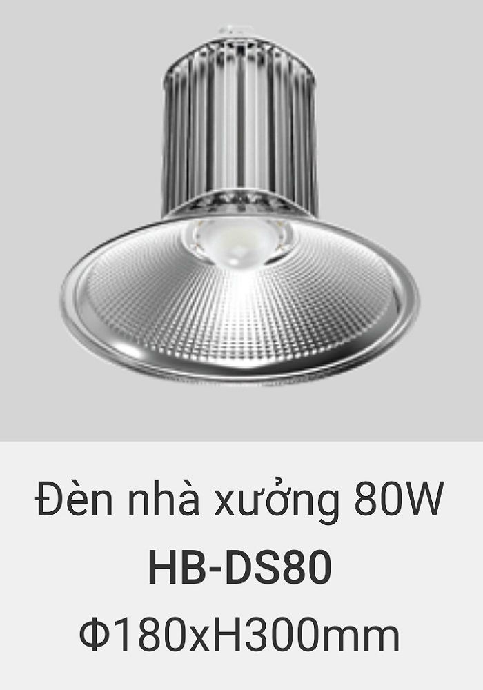 Đèn led nhà xưởng vinaled 80w HB DS80