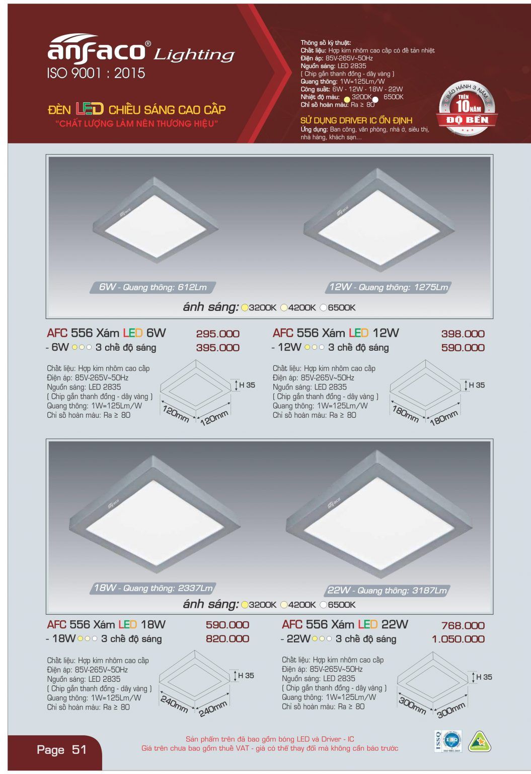 ĐÈN LED ỐP TRẦN ANFACO AFC556 XÁM LED 6W / AFC 556 XÁM LED 6W, AFC556 XÁM LED 12W / AFC 556 XÁM LED 12W, AFC556 XÁM LED 18W / AFC 556 XÁM LED 18W, AFC556 XÁM LED 22W / AFC 556 XÁM LED 22W