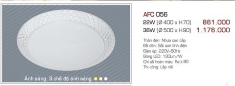  Đèn led ốp trần anfaco afc 056 led 22w 36w 