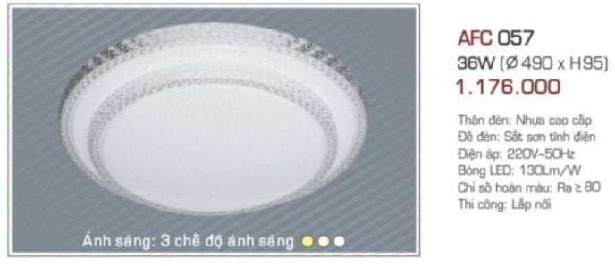 Đèn led ốp trần anfaco afc 057 led 36w