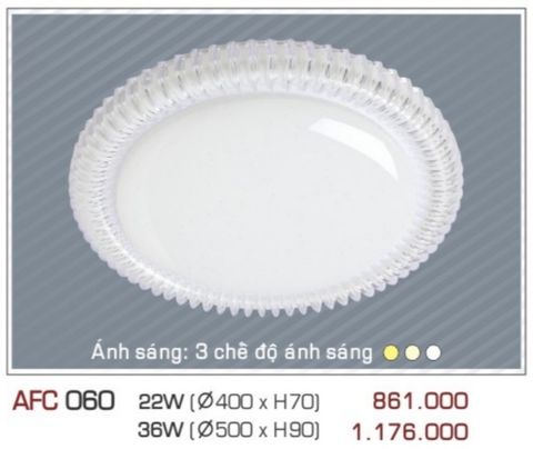  Đèn led ốp trần anfaco afc 060 led 22w 36w 