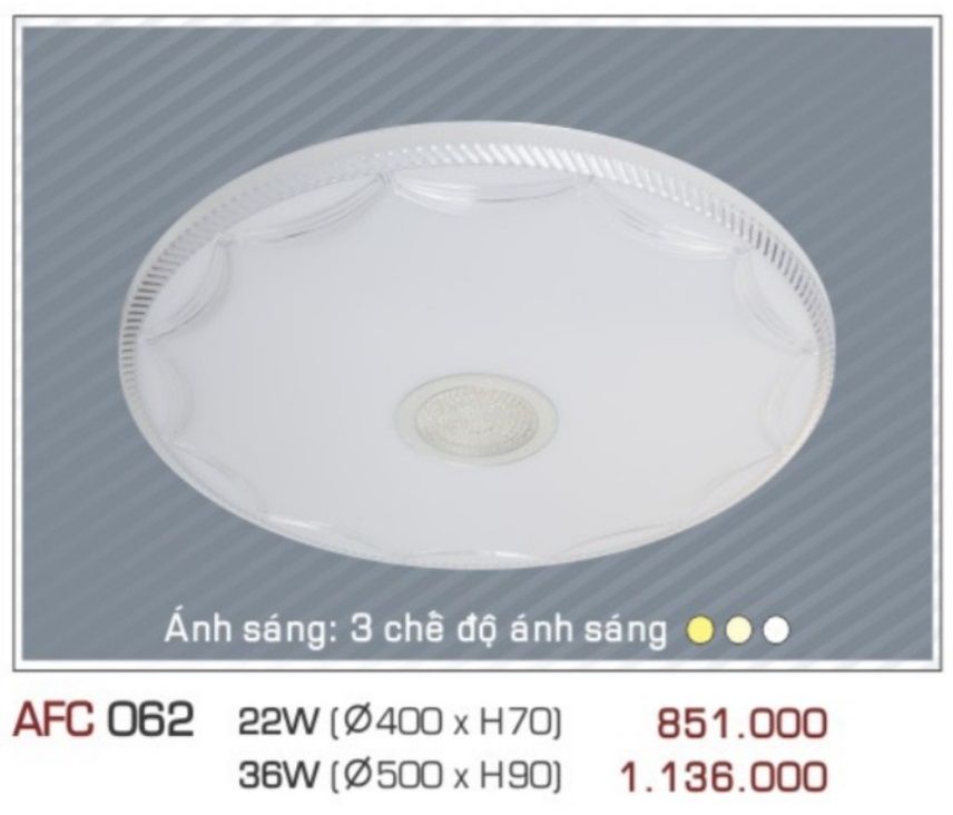 Đèn led ốp trần anfaco afc 062 led 22w 36w