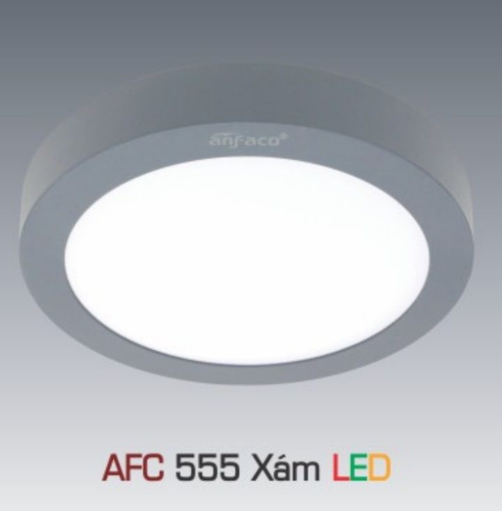 Đèn led ốp trần anfaco afc 555 xám led 12w